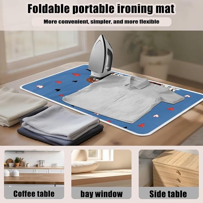 Ironing Mat Cute Dogs Print Foldable Ironing Pad Portable Board Iron Board - Image 4