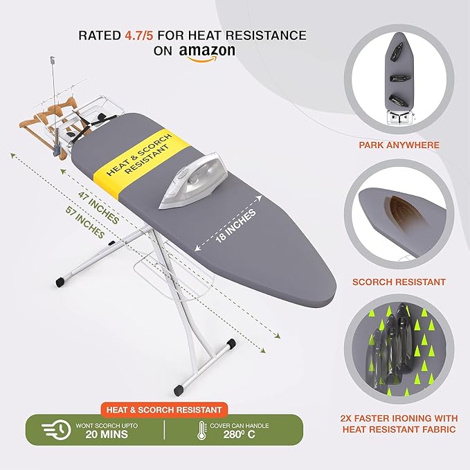 Xabitat Full Size Ironing Board 57" X 18" - Image 3