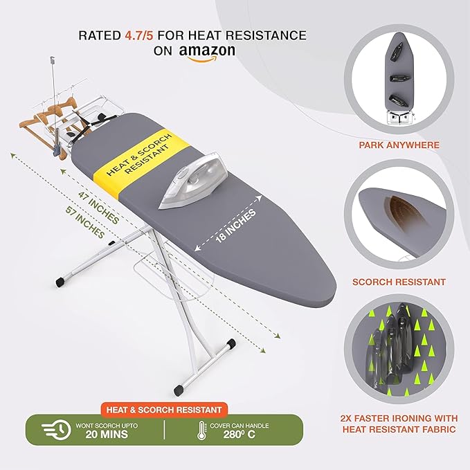 Xabitat Full Size Ironing Board 57" X 18" - Image 3