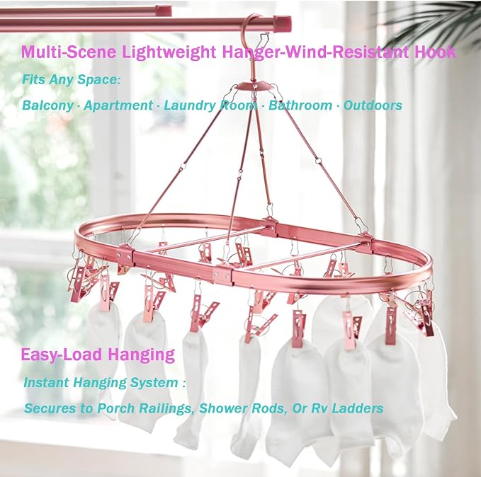 Underwear Drying Rack with 26 Clips - Image 4