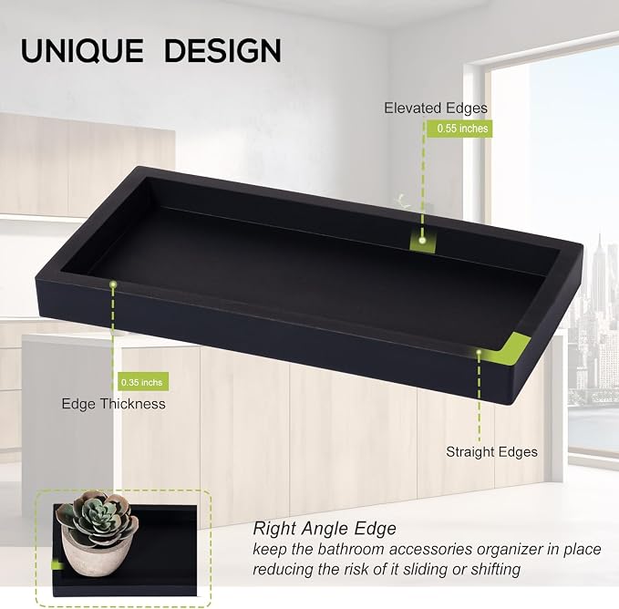 Small Silicone Bathroom Vanity Tray Rectangle Soap and Sponge Holder Kitchen - Image 4