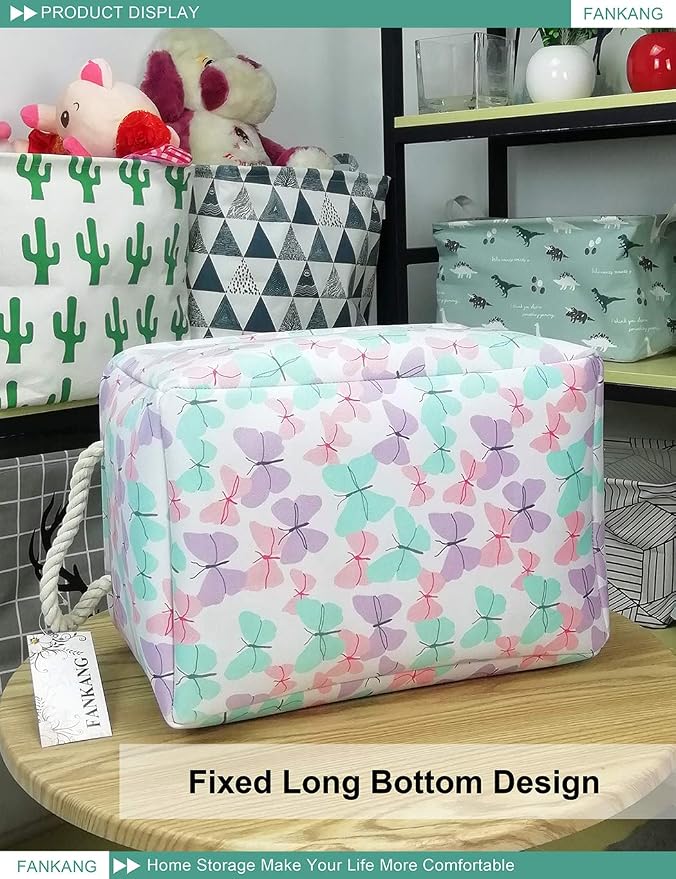 FANKANG Rectangular Laundry Basket Nursery Storage Fabric Storage Bin Storage - Image 7