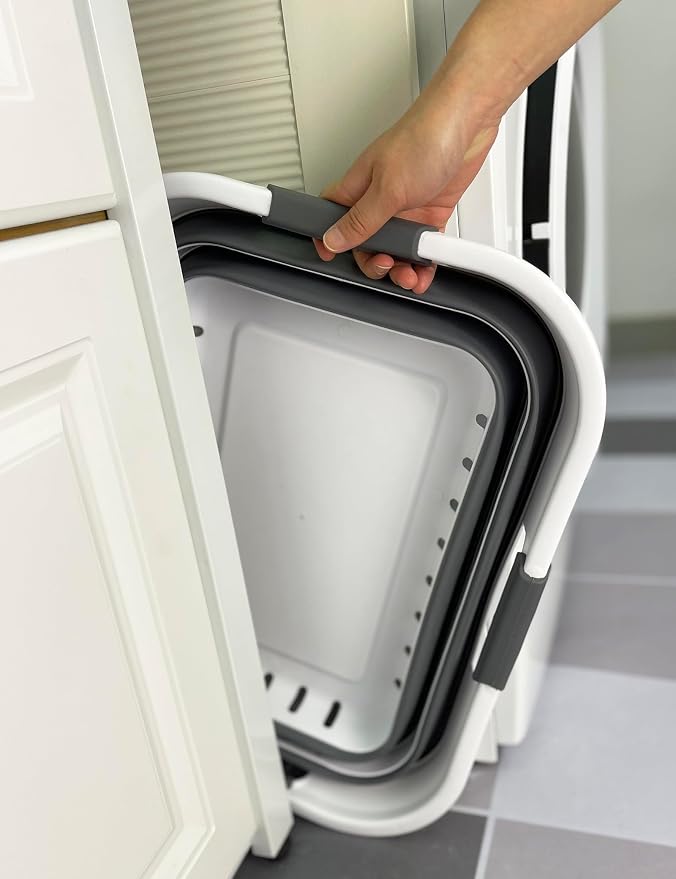 SAMMART Set of 2 Collapsible Plastic Laundry Basket - Image 4