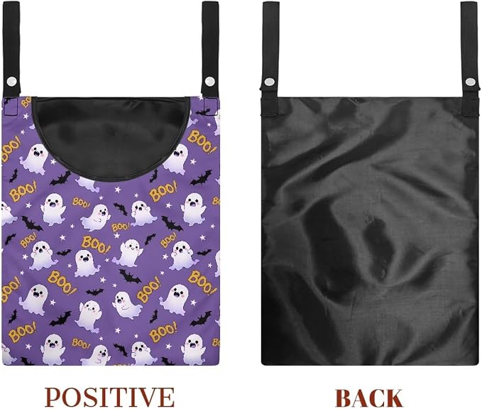 Ghost Boo Clothespin Bag with Large Opening, Clothespin Storage Bag Laundry - Image 7