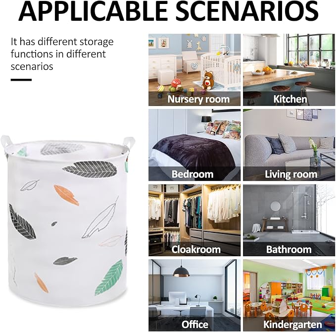 Collapsible Laundry Basket in Bedroom Waterproof Laundry Hamper in Bathroom - Image 5