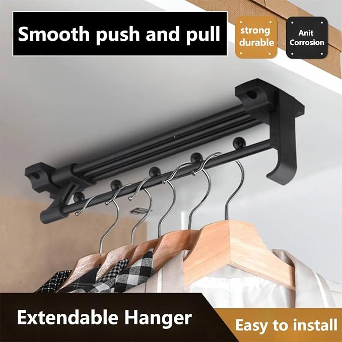 Closet Rod Garment Bar, Hanging Clothes Rods - Image 3