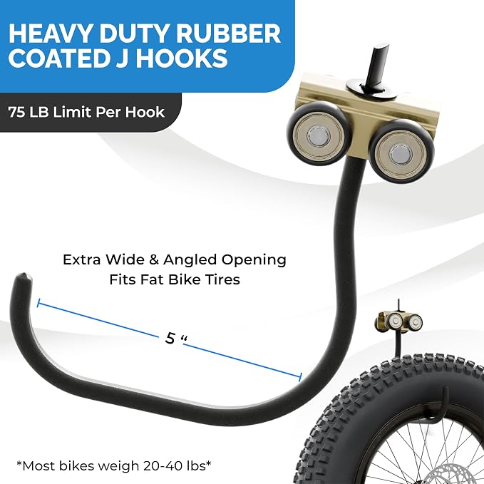 USA Based USA Based Ceiling Bike Hanger 2 Large Hooks - Image 2
