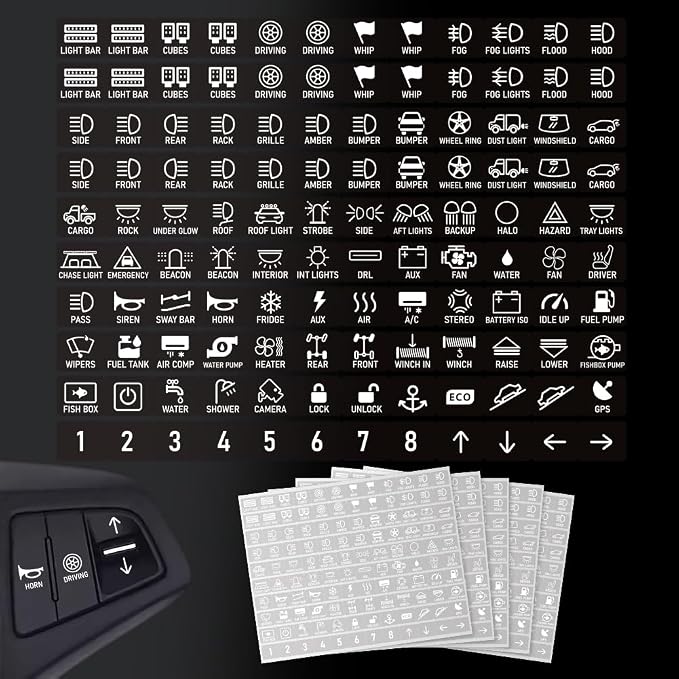 600 Pcs Car Switch Panel Stickers by GOMAKERER