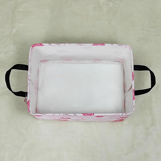 FANKANG Storage Bins, Nursery Hamper Canvas Laundry Basket Foldable - Image 8