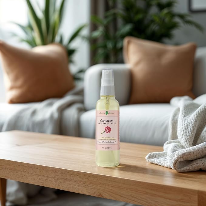 Carnation Linen & Room Spray, Natural Aromatic Bathroom Spray Made - Image 4