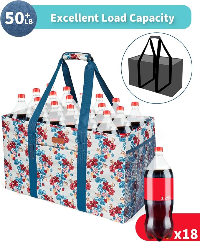 WONDAY Extra Large Reusable Grocery Bag Carrier - Image 4