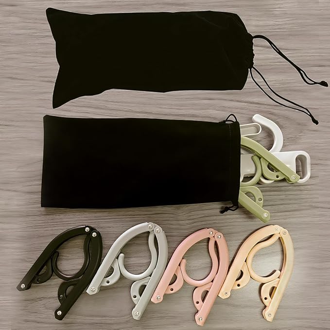WaWacomp1PC Portable Folding Clothes Drying Rack and 5 Pcs Foldable Hangers - Image 4