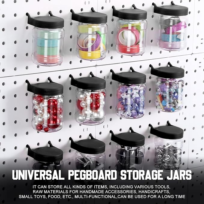 Unittype 20 Set Pegboard Organizer Accessories Peg Boards Jars - Image 2