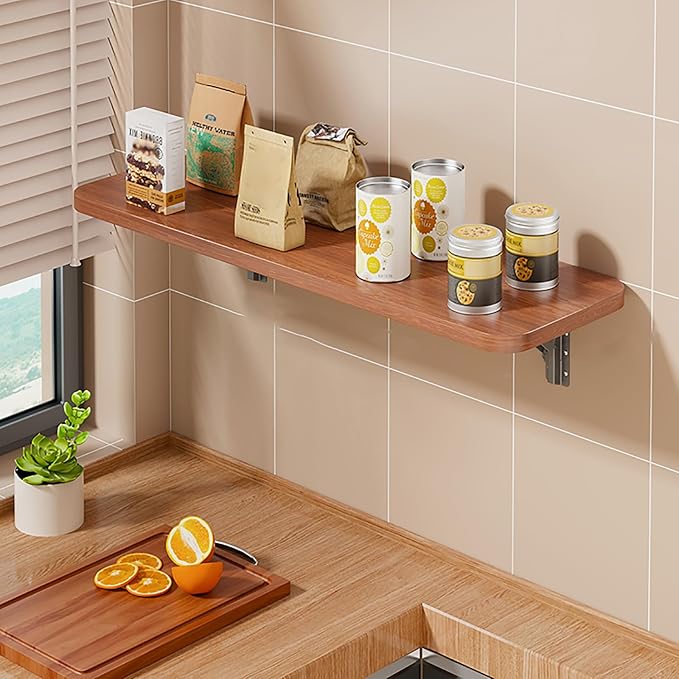 Wall Mounted Folding Table Desk Kitchen Dining Table Floating Foldable Table by Unknown