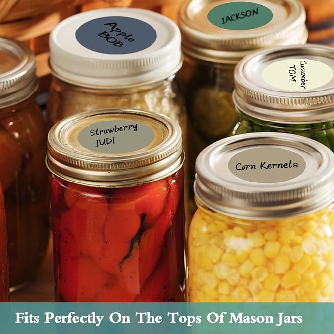 Removable Label Stickers for Jars, Self-Adhesive Chalkboard Labels Waterproof - Image 4