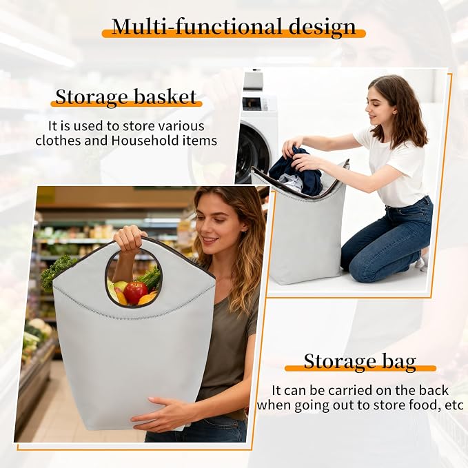 46L Foldable Storage Hamper Bag - Image 4