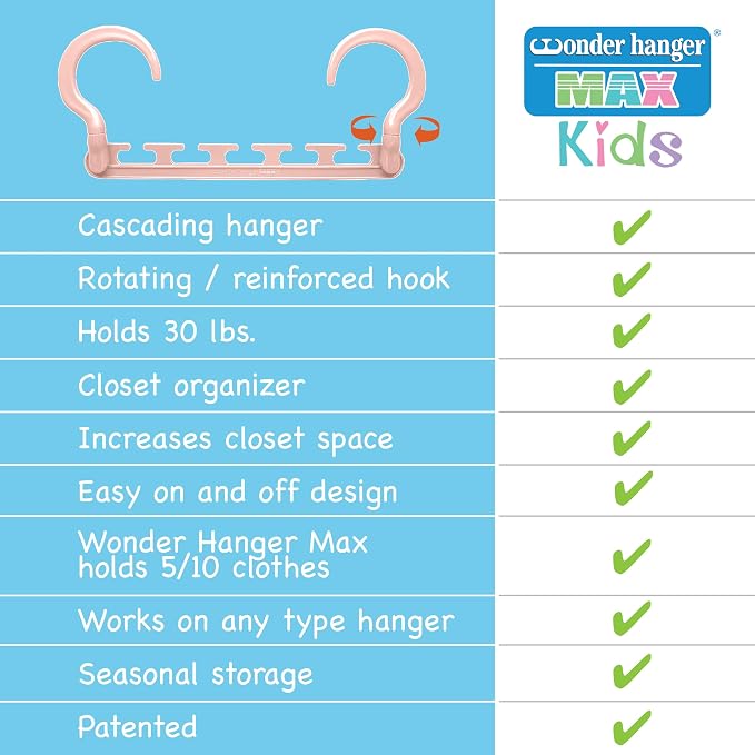 Wonder Hanger Max 10-Pack Space Saving Hangers, Reinforced Hooks Swivels 360° - Image 4