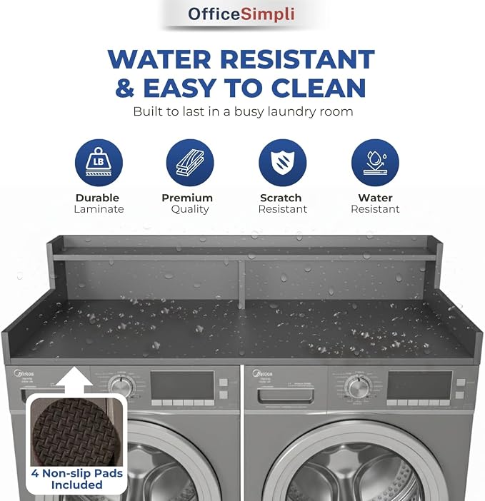 OfficeSimpli Large Washer Dryer Countertop - Image 3