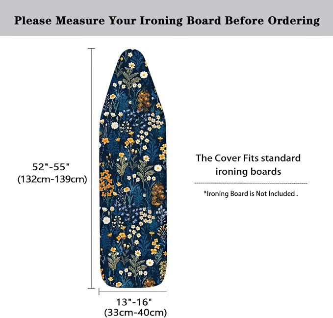 Retro Floral Print Ironing Board Cover Home Decor Accessories Iron Board Pad - Image 6