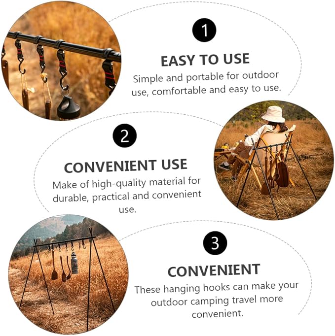 Camping Hook Portable for Hooks Camping Accessory Hanger Awning Hook Hangers - Image 4