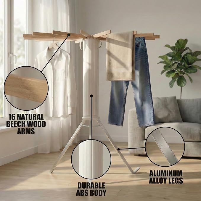 Clothes Drying Rack Foldable, Laundry Drying Rack Clothing - Image 2