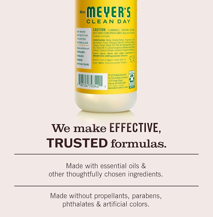 MRS. MEYER'S CLEAN DAY Room Spray, Honeysuckle Scent, 8 Fl Oz Bottle - Image 5