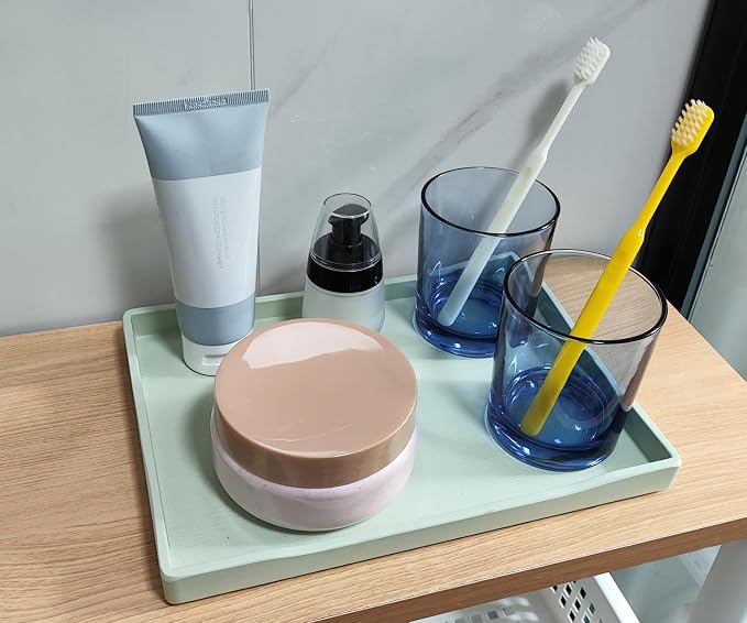 Green Small Serving Tray, Countertop Organizer - Image 9