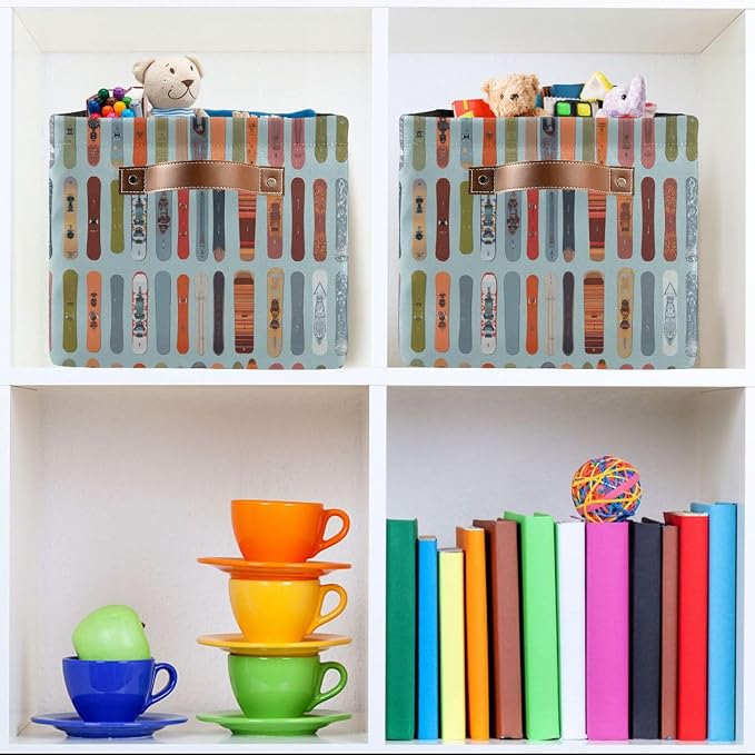 Pfrewn Storage Basket Bins Foldable Skis Snowboards Laundry Hamper Box Organizer - Image 7
