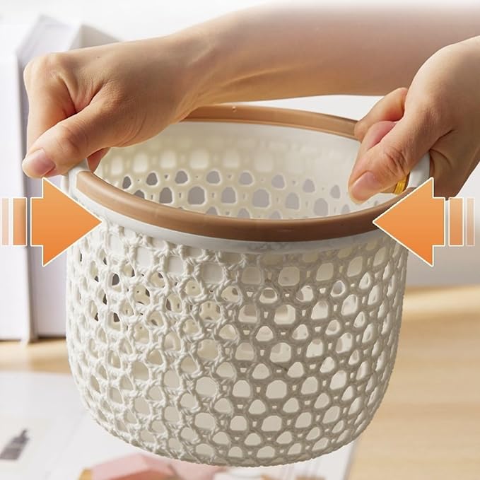 Flexible Laundry Basket with Handles, Portable Round Bin, Plastic Laundry - Image 3