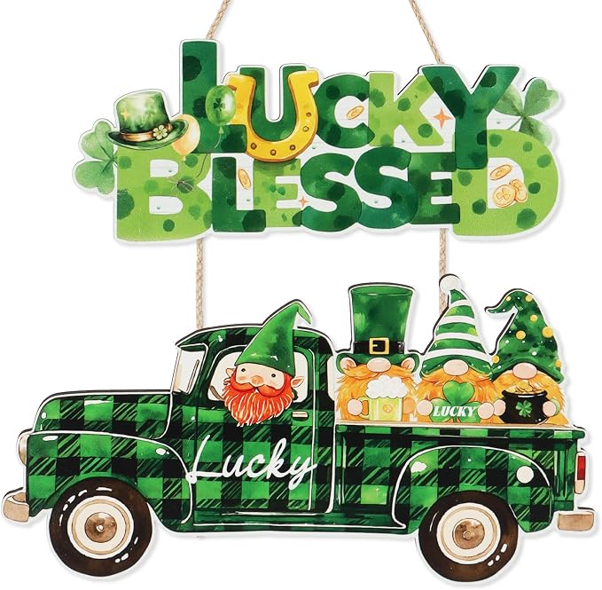 Ausril St Patricks Day Door Decorations, Irish Blessing Sign by Ausril