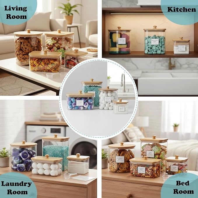 4 packs Laundry Pod Containers for Storage & Organization, Solution featuring - Image 7