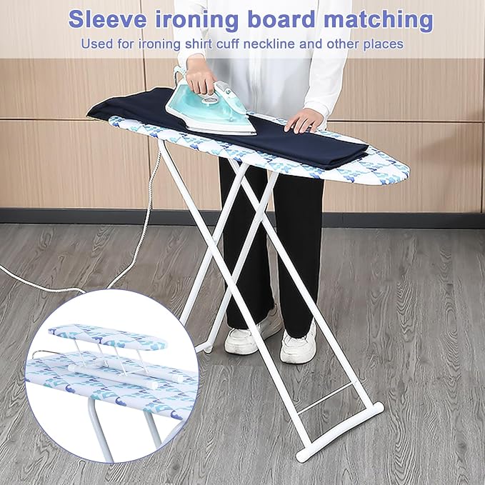 42 Inch Full-Size Ironing Board, Foldable Tabletop Design - Image 8