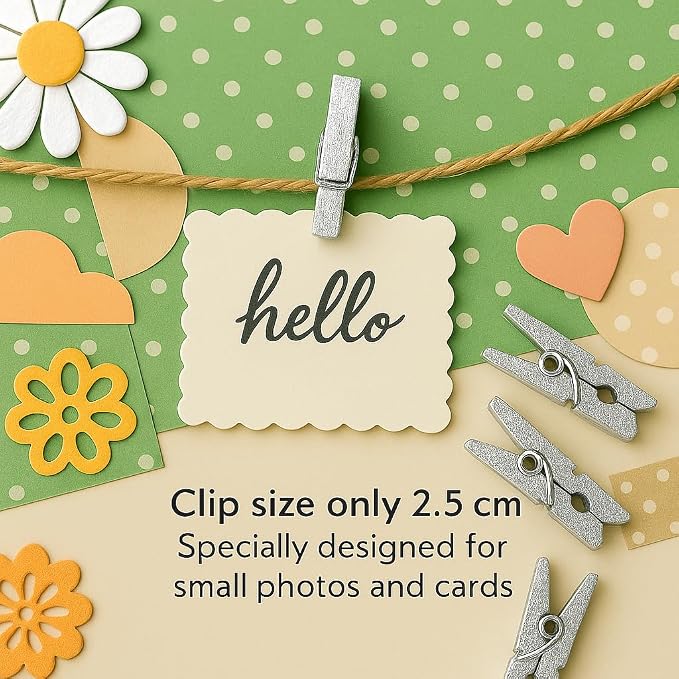 LWR CRAFTS Wooden Mini Clothespins 100 Per Pack 1" 2.5cm - Image 8