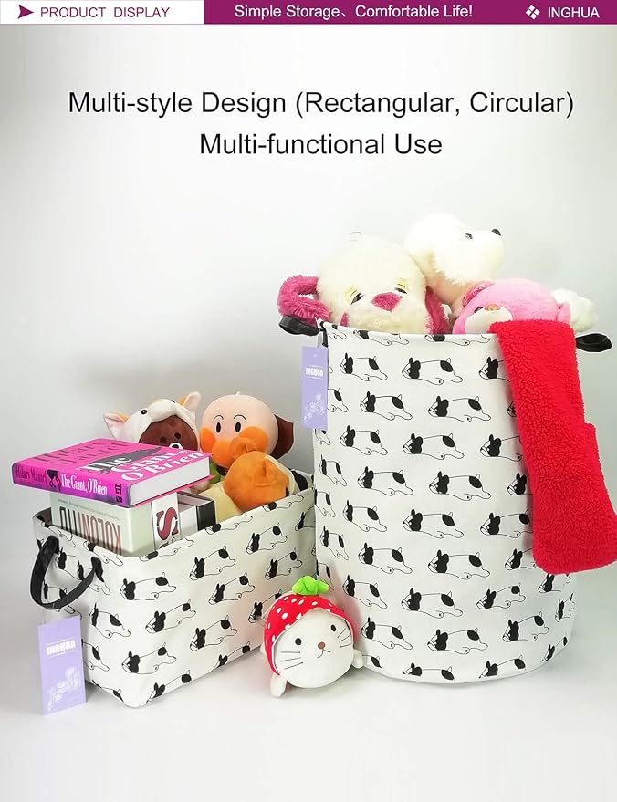 Rectangular Storage Basket Fabric Organizer Bin - Image 7