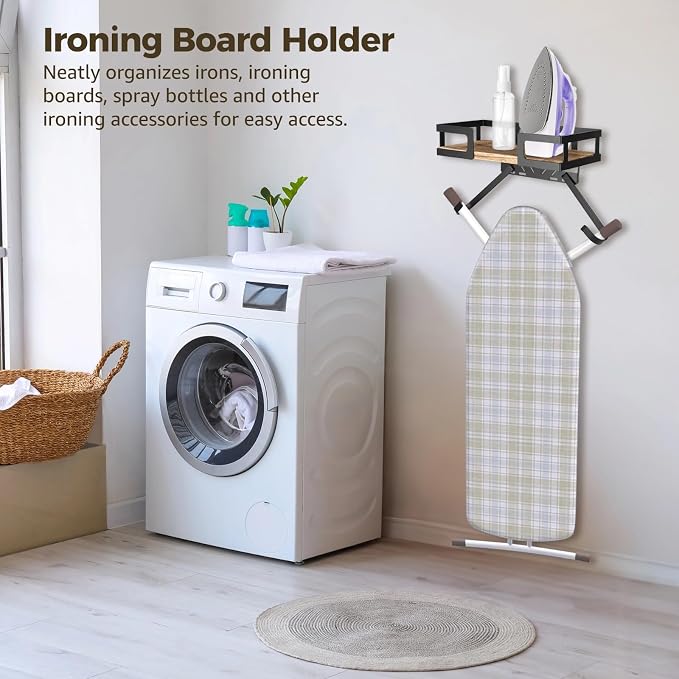 Ironing Board Holder Wall Mount, Iron Board Wall Hanger, T&V Shaped Space - Image 3