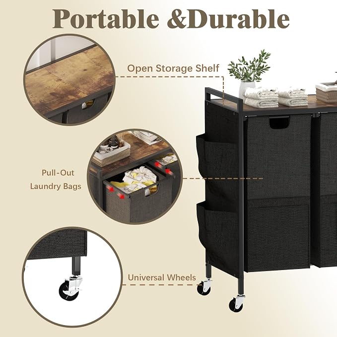 Laundry Hamper, Laundry Basket, Laundry Sorter - Image 4