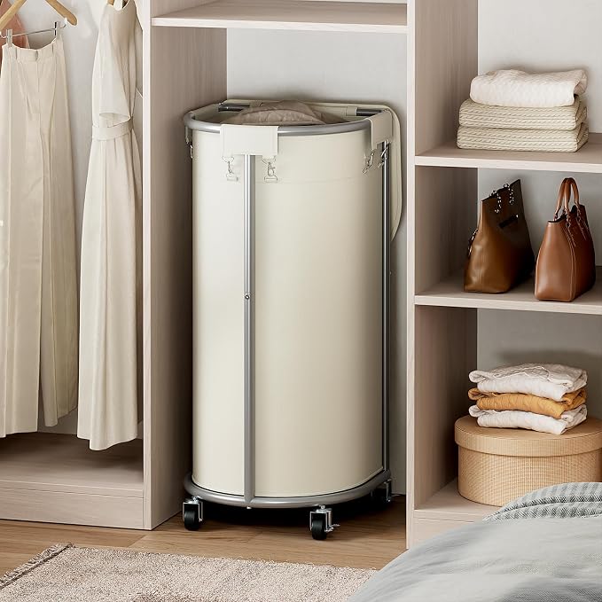 Chrislley Laundry Hamper with Wheels and Lid, 100L Rolling Laundry Basket - Image 2