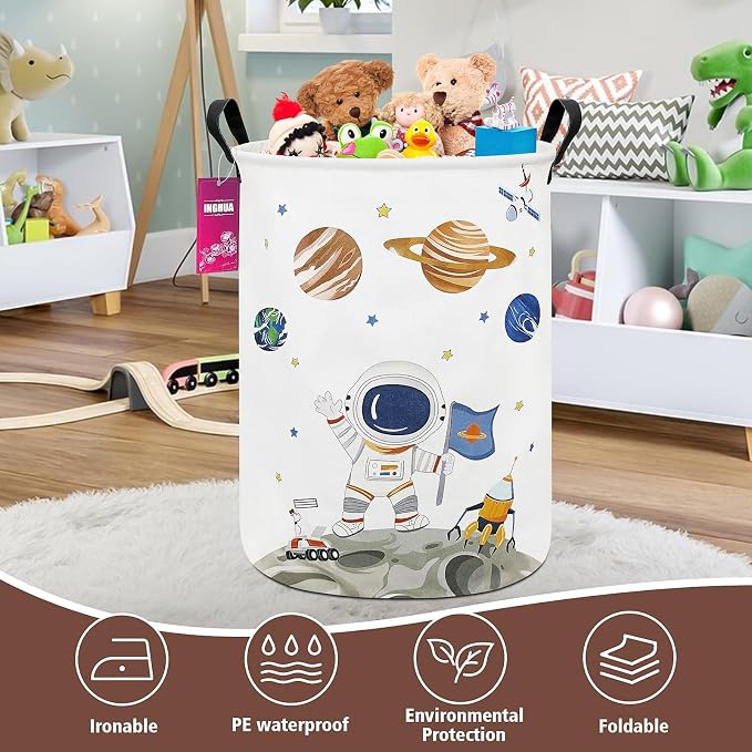 Laundry Hamper Large Canvas Fabric Lightweight Storage Basket/Toy - Image 8