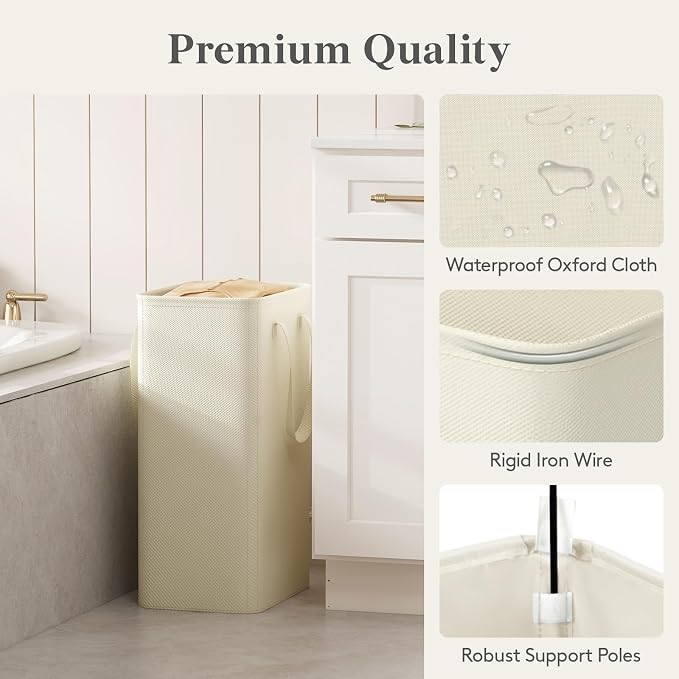 Lifewit 50L Slim Laundry Hamper, Narrow Small Laundry Basket - Image 4
