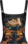 Cat Jack-O'-Lantern Clothes Pin Hanging Bag Clothesline Peg Organizer Storage by Psesaysky