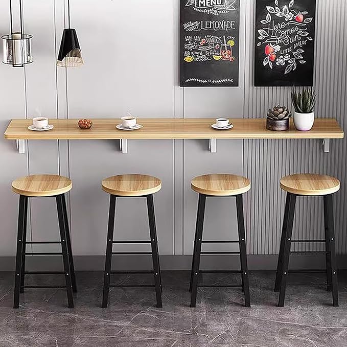 Folding Wall Mounted Table, Wooden Wall Kitchen Table & Dining Table Desk by Unknown