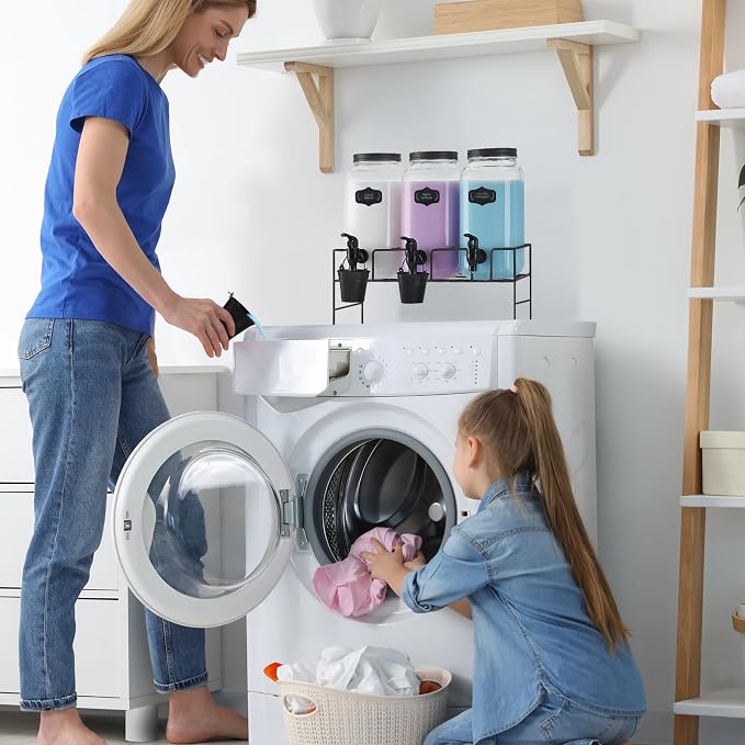 Liquid Laundry Detergent Dispenser, Three 2.2L Laundry Detergent Dispenser - Image 5