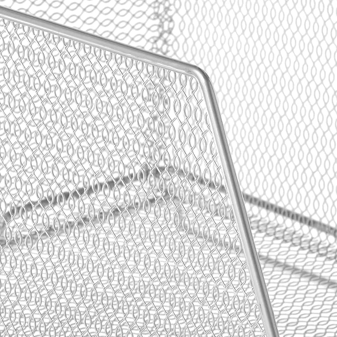 Mesh Stacking Bin Silver Storage Containers Great - Image 4
