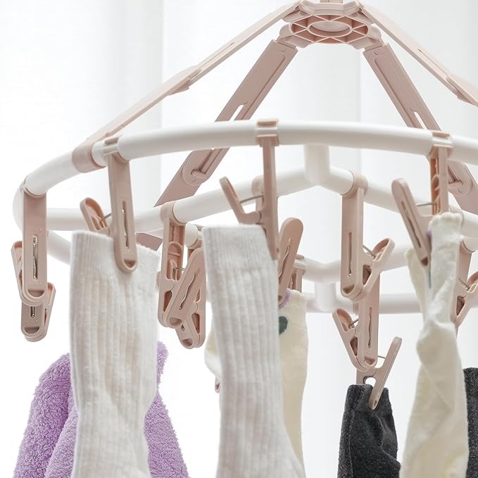 Clothes Drying Racks Foldable Clip Hangers Drip Hanger Plastic - Image 3