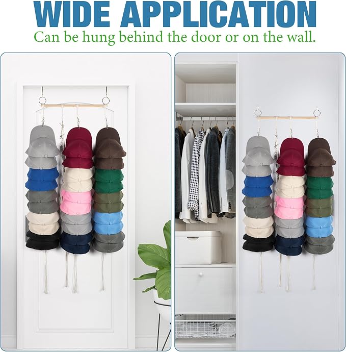 Over Door Hat Organizer Hanging Baseball Hat Organizer Storage - Image 7