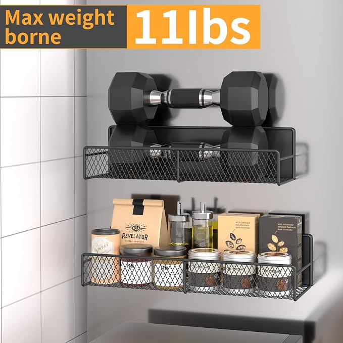 Magnetic Spice Rack for Refrigerator, 4 Pack 100% Metal Strong Magnet Fridge - Image 3
