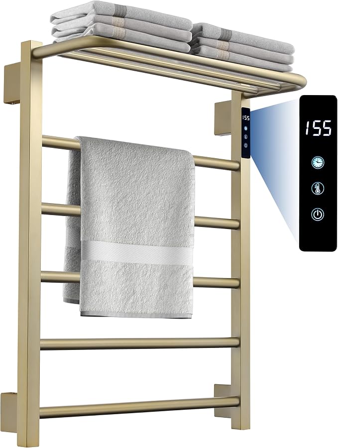 Heated Towel Racks for Bathroom, Hot Towel Warmer 5 Bars by KOOTTI