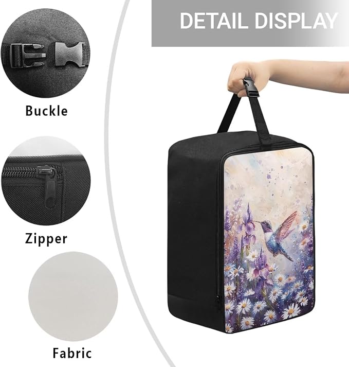 Portable Steamer Iron Storage Bag Daisy Hummingbird Lightweight Travel - Image 4