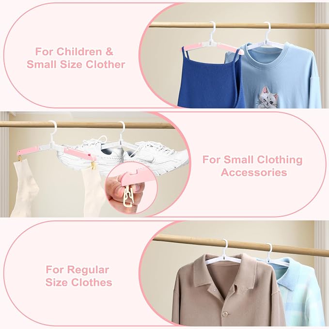 Foldable Travel Hangers for Cruise, 6 Pack Portable Collapsible Hangers - Image 3