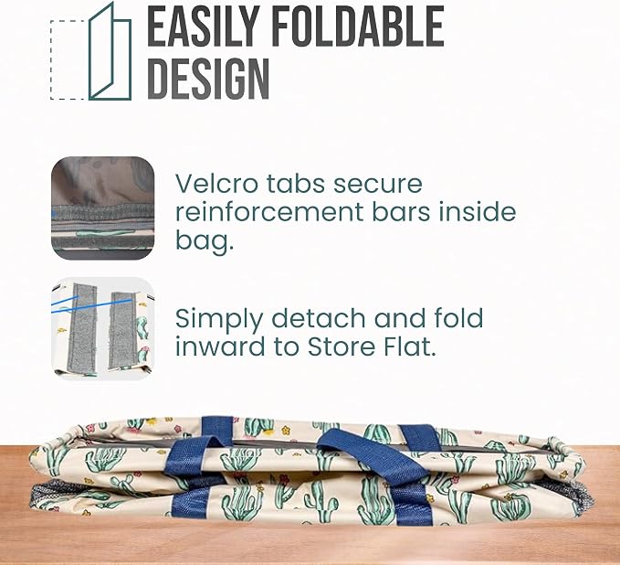 Extra Large Utility Tote Bag, Oversized Collapsible Reusable Wire Frame - Image 6